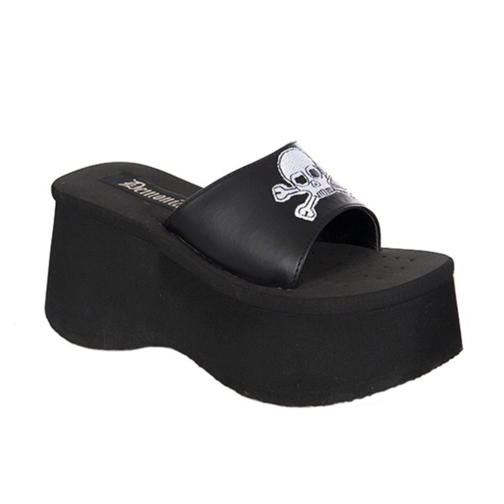 IN SEARCH OF DEMONIA SKULL SANDALS